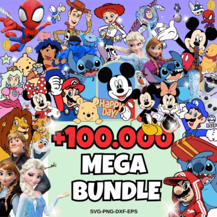 100.000+ Files Mega Bundle, Holiday, Bundle Svg, Printable Designs, Mega Bundle SVG, Cartoon Svg & More