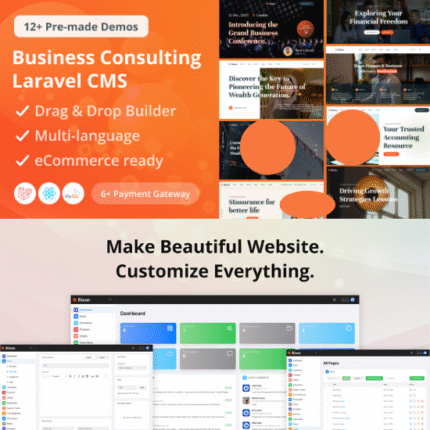 Bione - Business Consulting Laravel CMS With Live Page Builder - Codecanyon Code Script