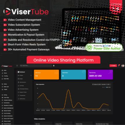 ViserTube - Online Video Sharing Platform - Codecanyon Code Script