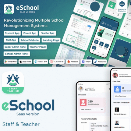 eSchool SaaS - School Management System with Student | Parents Flutter App | Laravel Admin - Codecanyon Code Script