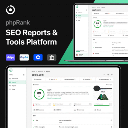 phpRank - SEO Reports & Tools Platform (SaaS) - Codecanyon Code Scripts